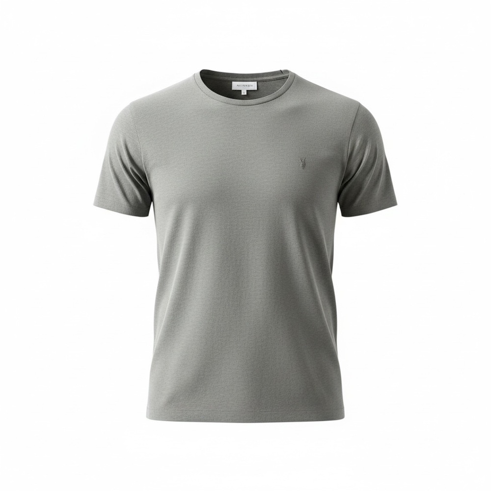 AllSaints Tonic Crew Tee in Tempest Grey – XXL – 100% Cotton